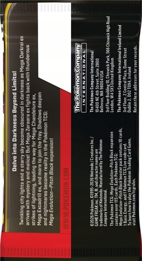 POKÉMON TCG: MEGA EVOLUTION - PITCH BLACK - ELITE TRAINER BOX