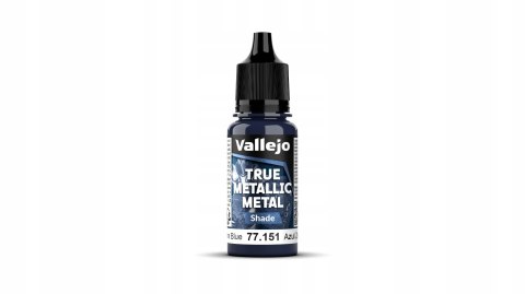 Vallejo 77151 True Metallic Metal 18ml Shade Sapphire Blue