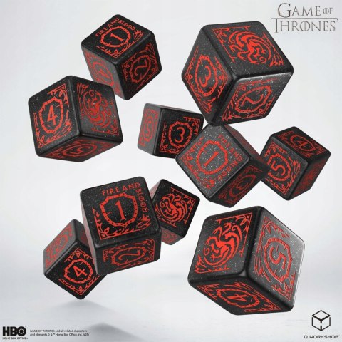 Gra o Tron. Zestaw Kości 10xK6 Targaryen.