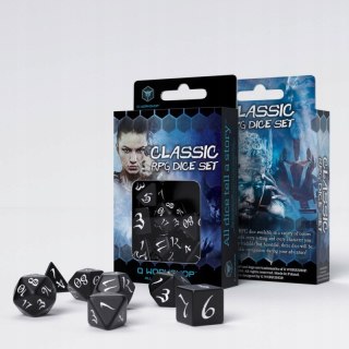 Kości RPG Klasyczne Czarno-białe (7)