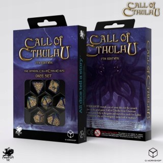 Kości RPG Zew Cthulhu 7. Edycja - Niebiesko-zielone i złote