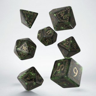 Q RPG Runiczne Butelkowo-zielone i złote