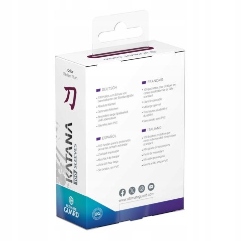 ULTIMATE GUARD Katana Sleeves Standard Size - Radiant Plum (100)