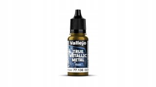 Vallejo 77136 True Metallic Metal 18ml Base Greenish Gold