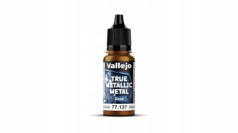 Vallejo 77137 True Metallic Metal 18ml Base Arcane Gold