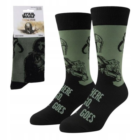 Star Wars Zielone Skarpetki Długie Męskie/Damskie 38/45