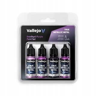 Vallejo TMM Zestaw 4 farbek Amethyst Purple 77255