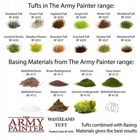 Kępy trawy Army Painter Battlefields: Wasteland Tuft 77 szt.