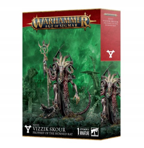 WARHAMMER AOS - SKAVEN VIZZIK SKOUR PROPHET HORNED RAT