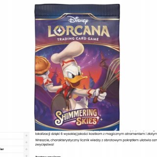 Disney Lorcana Tcg booster Shimmering Skies
