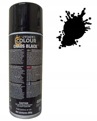 Citadel Chaos Black Spray czarny podkład mat 400ml