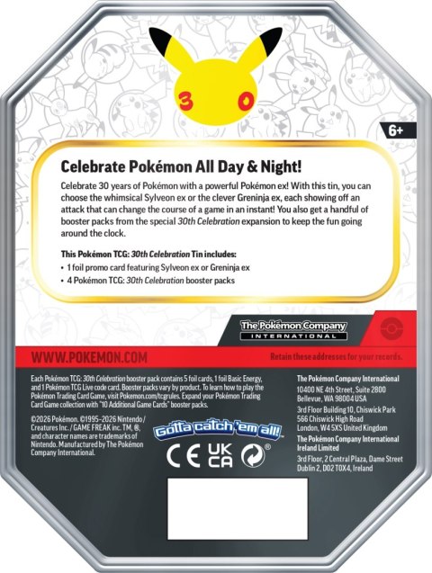 POKÉMON TCG: 30TH CELEBRATION - TIN - SYLVEON EX