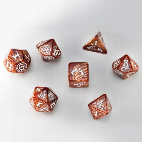 Q Komplet Kości RPG KOCI Muffin karmelowy
