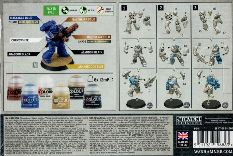 Warhammer 40000 WARHAMMER 40K - SPACE MARINES INFERNUS + PAINTS Games