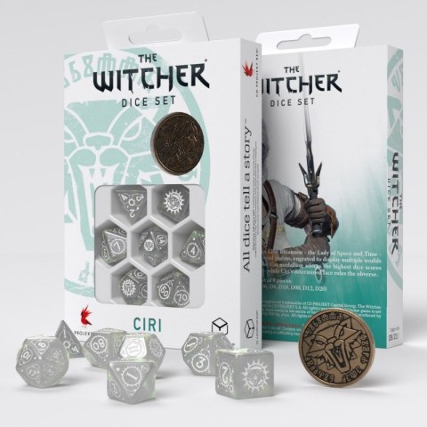 Wiedźmin zestaw kości RPG Ciri Pani Czasów Miejsc