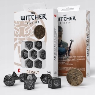 Zestaw kości RPG Wiedźmin Geralt Srebrny Miecz