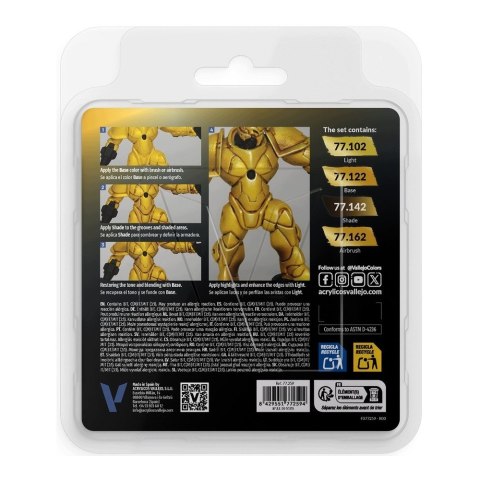 Vallejo: 77259 - TMM - Radiant Yellow Paint Set (4)